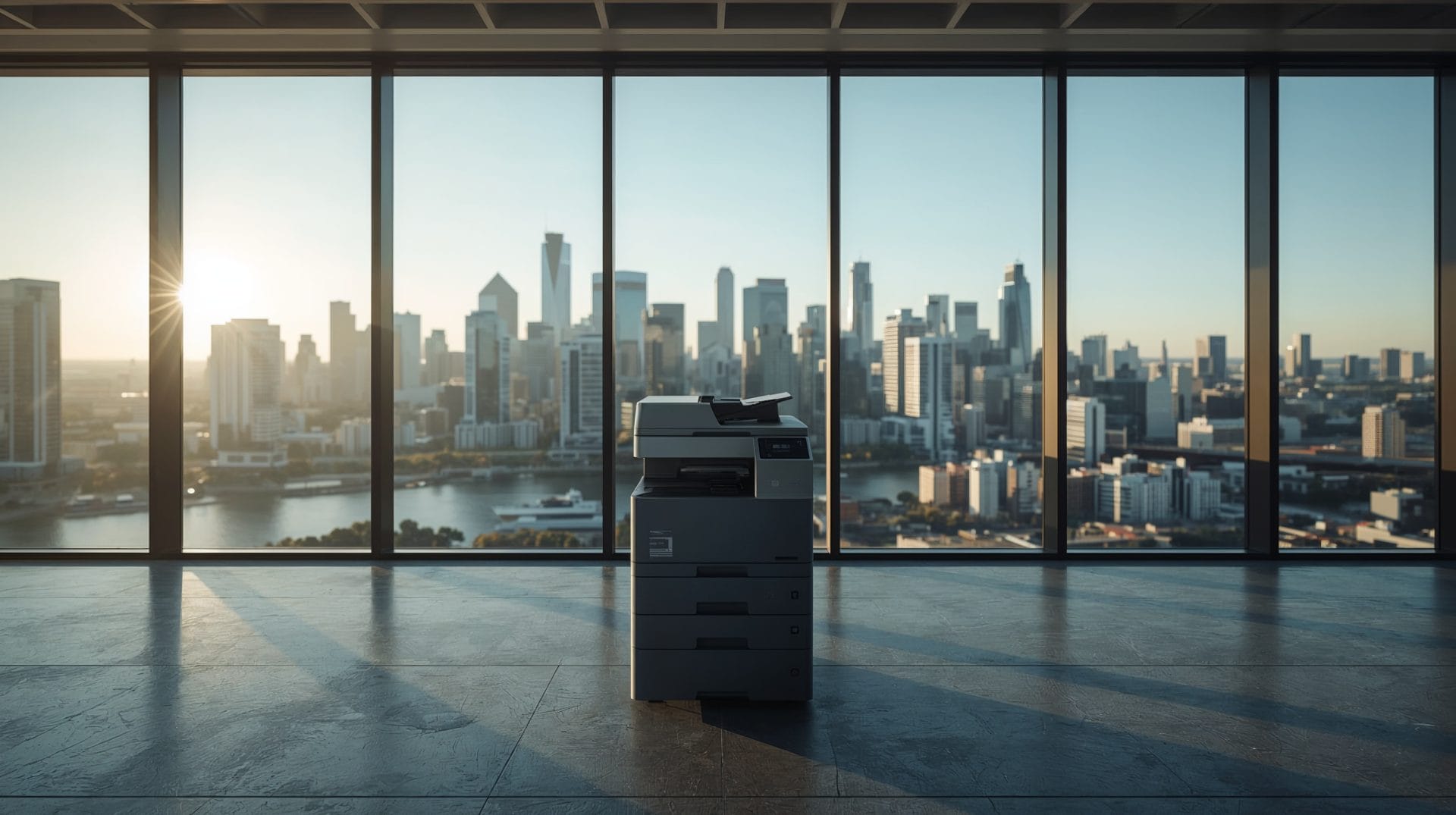 Kyocera multifunction printer in a modern office, leased on one all inclusive monthly figure