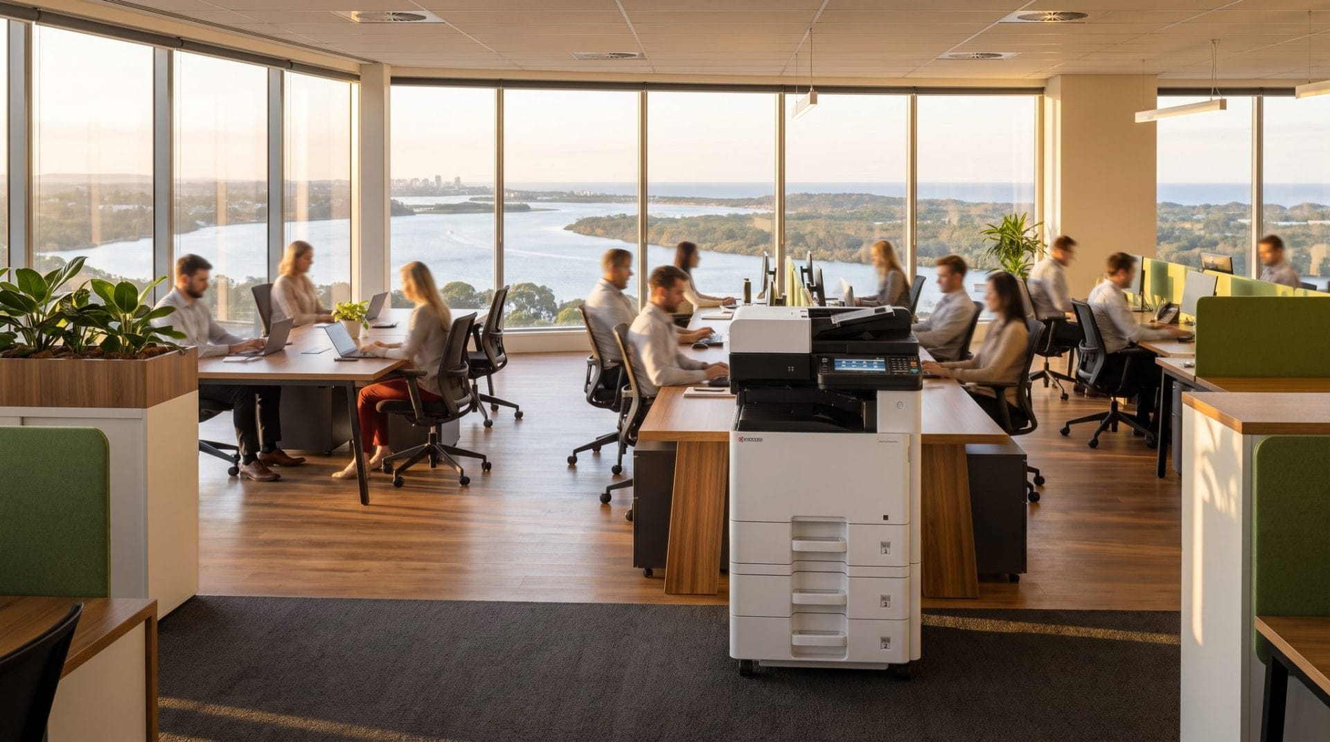 Kyocera multifunction copier working in a busy Australian office