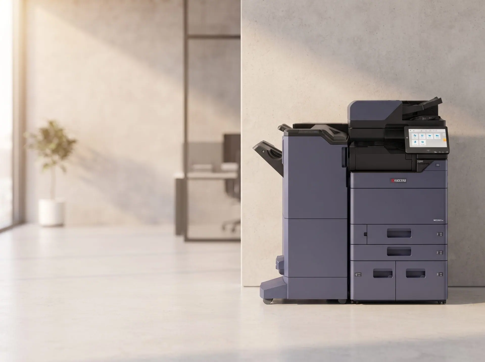 Kyocera MZ2501ci multifunction printer covered by one managed print monthly fee in a modern Australian office