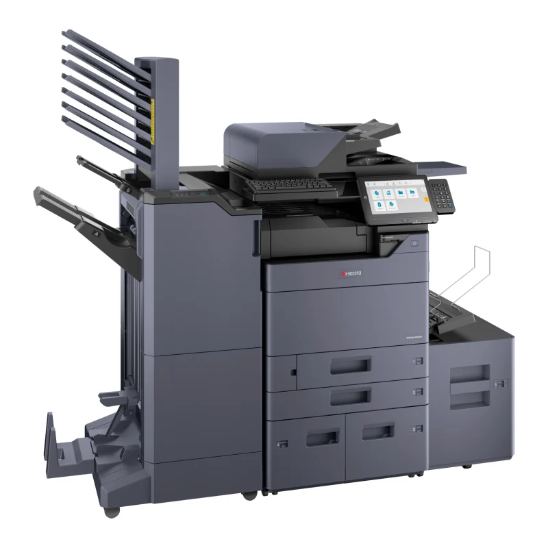 Kyocera TASKalfa MZ series A3 colour multifunction printer with a mailbox finisher and side paper deck